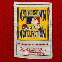 Men's Mitchell & Ness Johnny Bench Red Cincinnati Reds 1983 Authentic Cooperstown Collection Mesh Batting Practice Jersey
