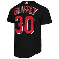 Mitchell & Ness Ken Griffey Jr. pour hommes, noir, Cincinnati Reds, collection Cooperstown, maillot d'entraînement au bâton en maille authentique