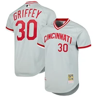 Men's Mitchell & Ness Ken Griffey Jr. Gray Cincinnati Reds 2004 Cooperstown Collection Authentic Throwback Jersey