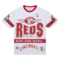 Men's Mitchell & Ness White Cincinnati Reds Cooperstown Collection Team Origins Premium T-Shirt