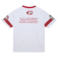Men's Mitchell & Ness White Cincinnati Reds Cooperstown Collection Team Origins Premium T-Shirt