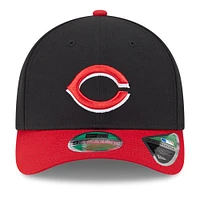 Men's New Era  Black/Red Cincinnati Reds Player Replica 9FORTY Adjustable Hat
