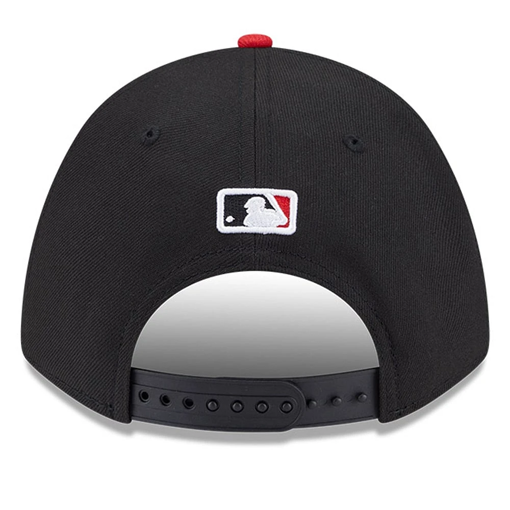 Men's New Era  Black/Red Cincinnati Reds Player Replica 9FORTY Adjustable Hat