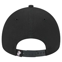 Casquette ajustable New Era 9FORTY A-Frame noire pour homme des Cincinnati Reds