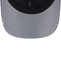 Men's New Era Black Cincinnati Reds Adventure Drinks Pattern 9SEVENTY Stretch-Snap Hat