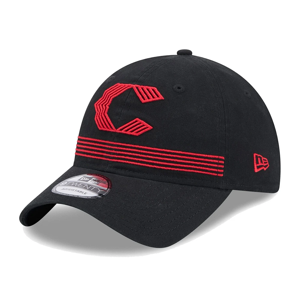 Men's New Era Black Cincinnati Reds City Connect Alternate 9TWENTY Adjustable Hat