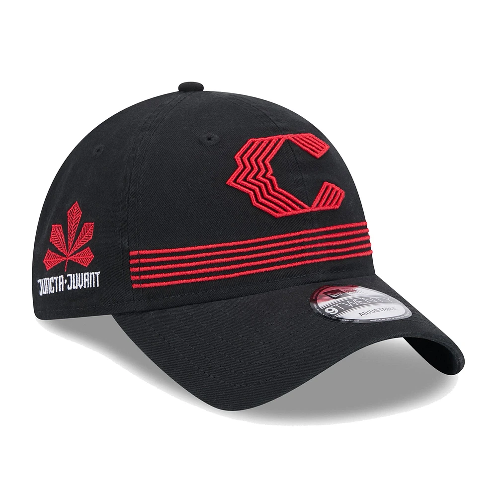 Men's New Era Black Cincinnati Reds City Connect Alternate 9TWENTY Adjustable Hat