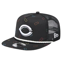 Casquette snapback noire Gummy Golfer Trucker des Reds de Cincinnati de New Era pour homme