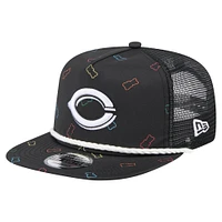 Casquette snapback noire Gummy Golfer Trucker des Reds de Cincinnati de New Era pour homme