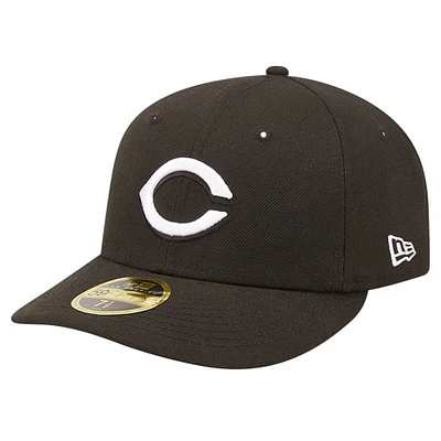 Casquette ajustée 59FIFTY Low Profile Cincinnati Reds New Era pour homme, noire