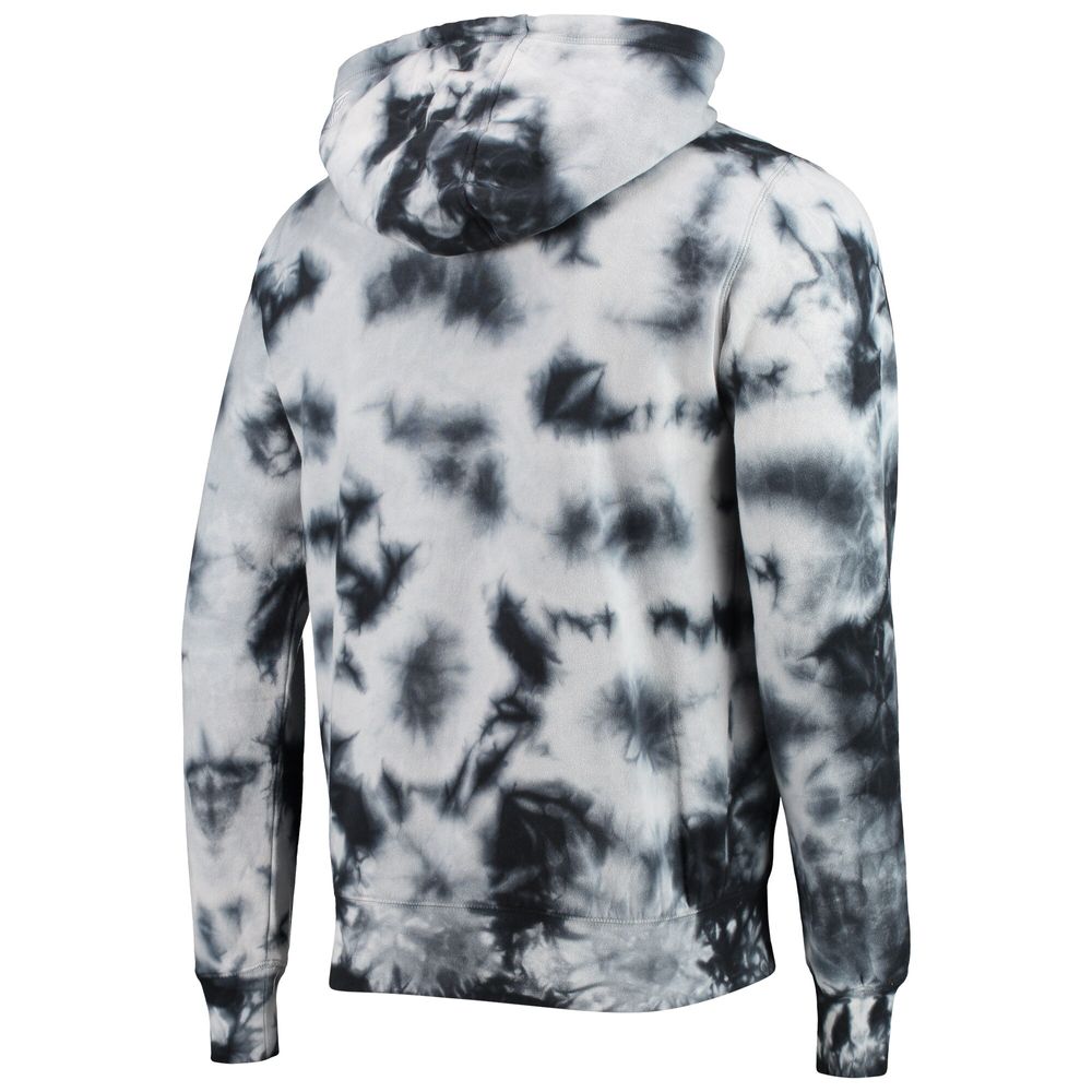 Men's New Era Black Cincinnati Reds Tie-Dye Pullover Hoodie