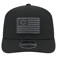 Casquette extensible à bouton-pression New Era 9SEVENTY noire pour homme
