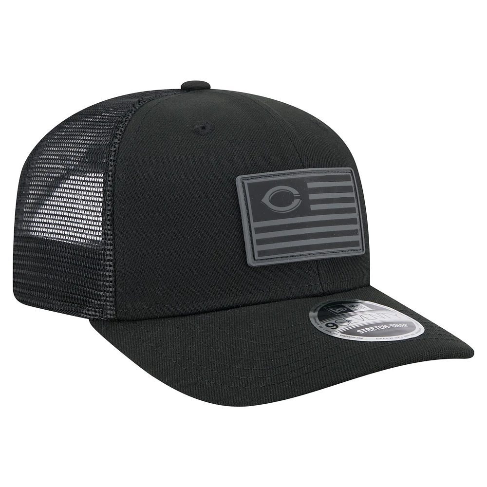 Casquette extensible à bouton-pression New Era 9SEVENTY noire pour homme