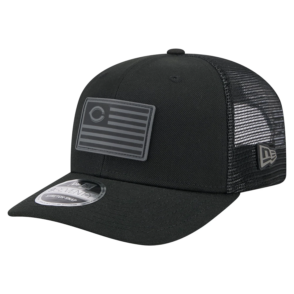 Casquette extensible à bouton-pression New Era 9SEVENTY noire pour homme