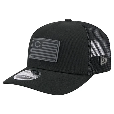 Casquette extensible à bouton-pression New Era 9SEVENTY noire pour homme