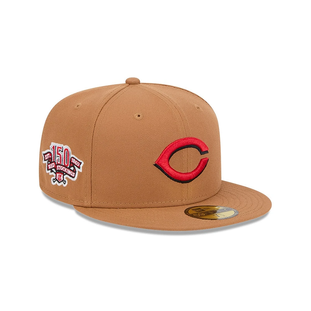 Casquette ajustée 59FIFTY marron des Cincinnati Reds New Era pour hommes