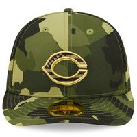 Men's New Era Camo Cincinnati Reds 2022 Armed Forces Day On-Field Low Profile 59FIFTY