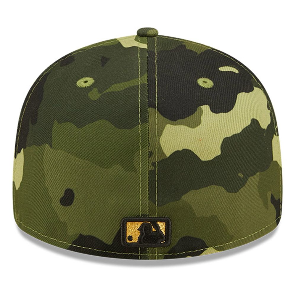 Men's New Era Camo Cincinnati Reds 2022 Armed Forces Day On-Field Low Profile 59FIFTY