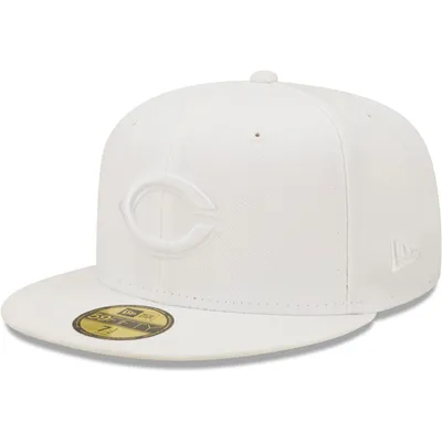 Cincinnati Reds New Era White on 59FIFTY Fitted Hat