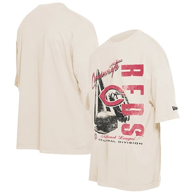 T-shirt surdimensionné à imprimé rétro des Cincinnati Reds de la collection Cooperstown pour homme New Era
