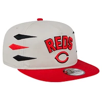 Men's New Era Cream Cincinnati Reds Iron Golfer Snapback Hat