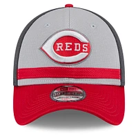 Men's New Era  Gray/Red Cincinnati Reds 2025 Batting Practice 39THIRTY Flex Hat