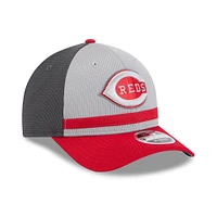 Men's New Era  Gray/Red Cincinnati Reds 2025 Batting Practice 9FORTY M-Crown Adjustable Hat
