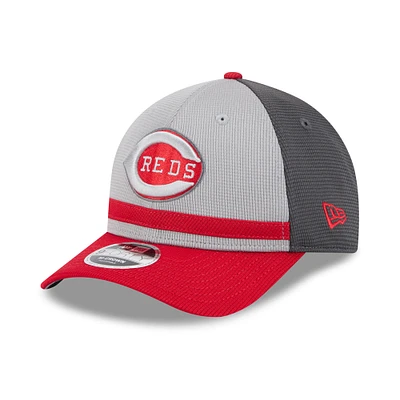 Men's New Era  Gray/Red Cincinnati Reds 2025 Batting Practice 9FORTY M-Crown Adjustable Hat