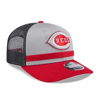 Men's New Era /Red Cincinnati Reds 2025 Batting Practice 9SEVENTY Stretch-Snap Trucker Hat