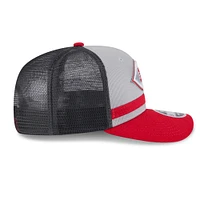 Men's New Era /Red Cincinnati Reds 2025 Batting Practice 9SEVENTY Stretch-Snap Trucker Hat