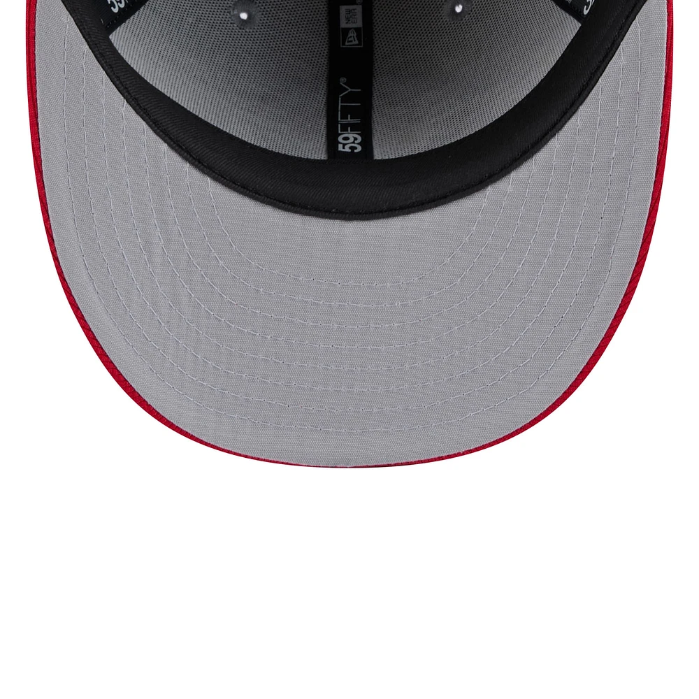 Men's New Era  Gray/Red Cincinnati Reds 2025 Batting Practice Low Profile 59FIFTY Fitted Hat