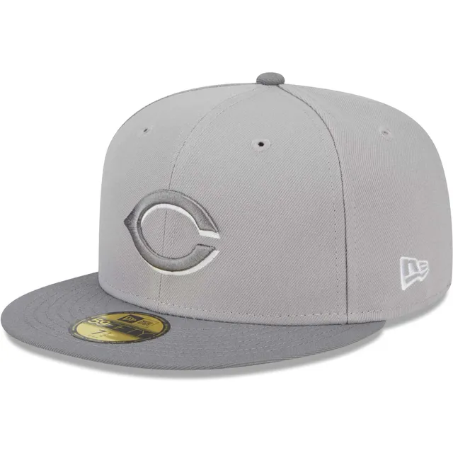 Men's New Era Gray/Blue Cincinnati Reds Dolphin 59FIFTY Fitted Hat