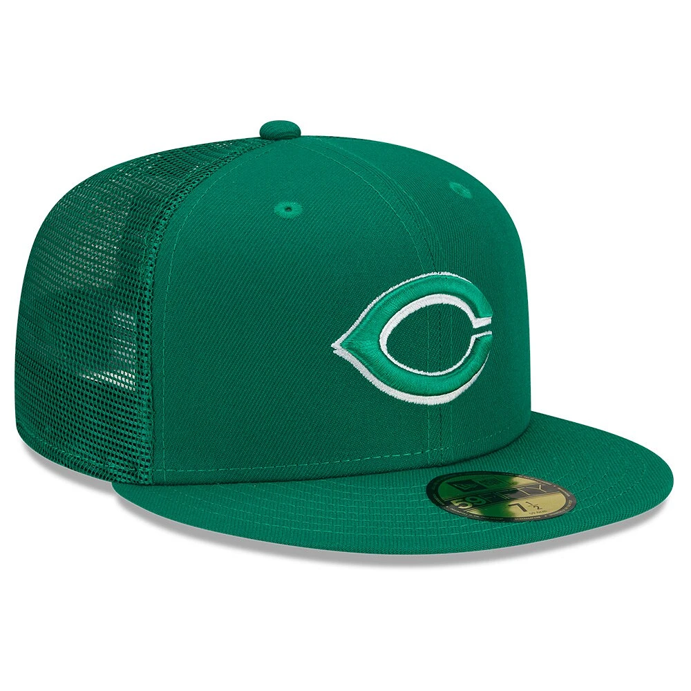Men's New Era Green Cincinnati Reds 2022 St. Patrick's Day 59FIFTY Fitted Hat
