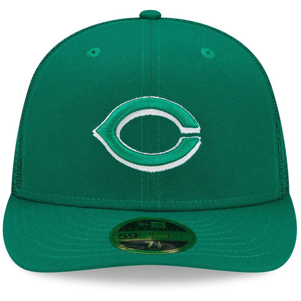 Men's New Era Green Cincinnati Reds 2022 St. Patrick's Day Low Profile 59FIFTY Fitted Hat