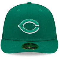 Men's New Era Green Cincinnati Reds 2022 St. Patrick's Day Low Profile 59FIFTY Fitted Hat