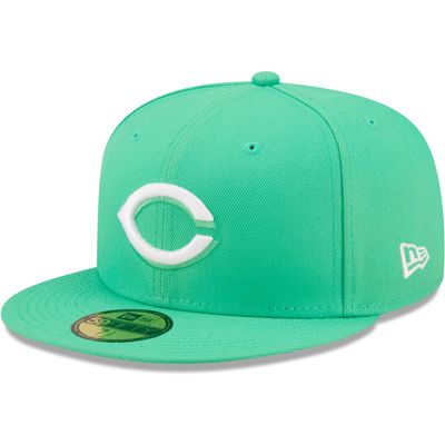 Men's New Era Green Cincinnati Reds Logo 59FIFTY Fitted Hat
