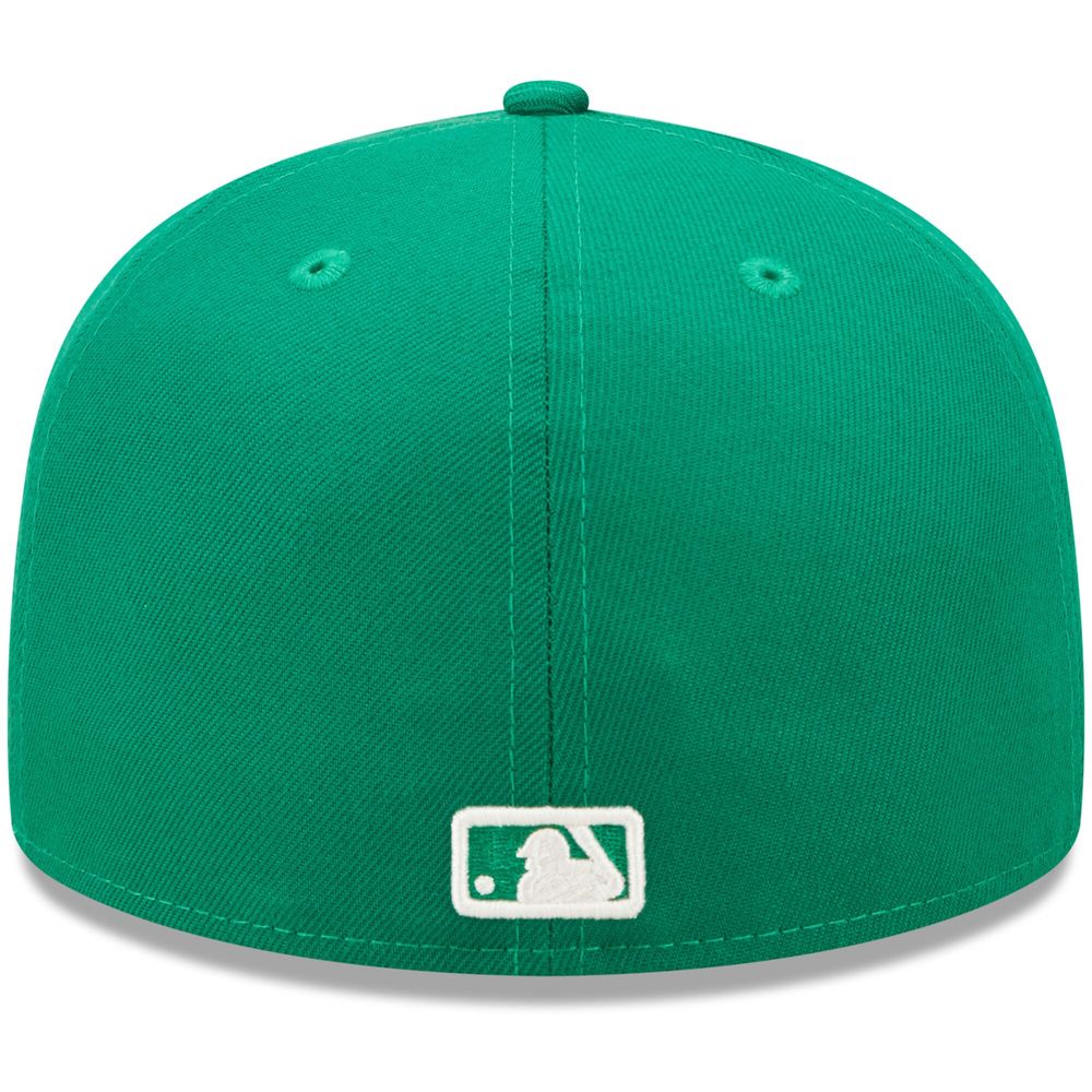 Men's New Era Kelly Green Cincinnati Reds White Logo 59FIFTY Fitted Hat