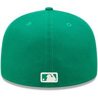 Men's New Era Kelly Green Cincinnati Reds White Logo 59FIFTY Fitted Hat