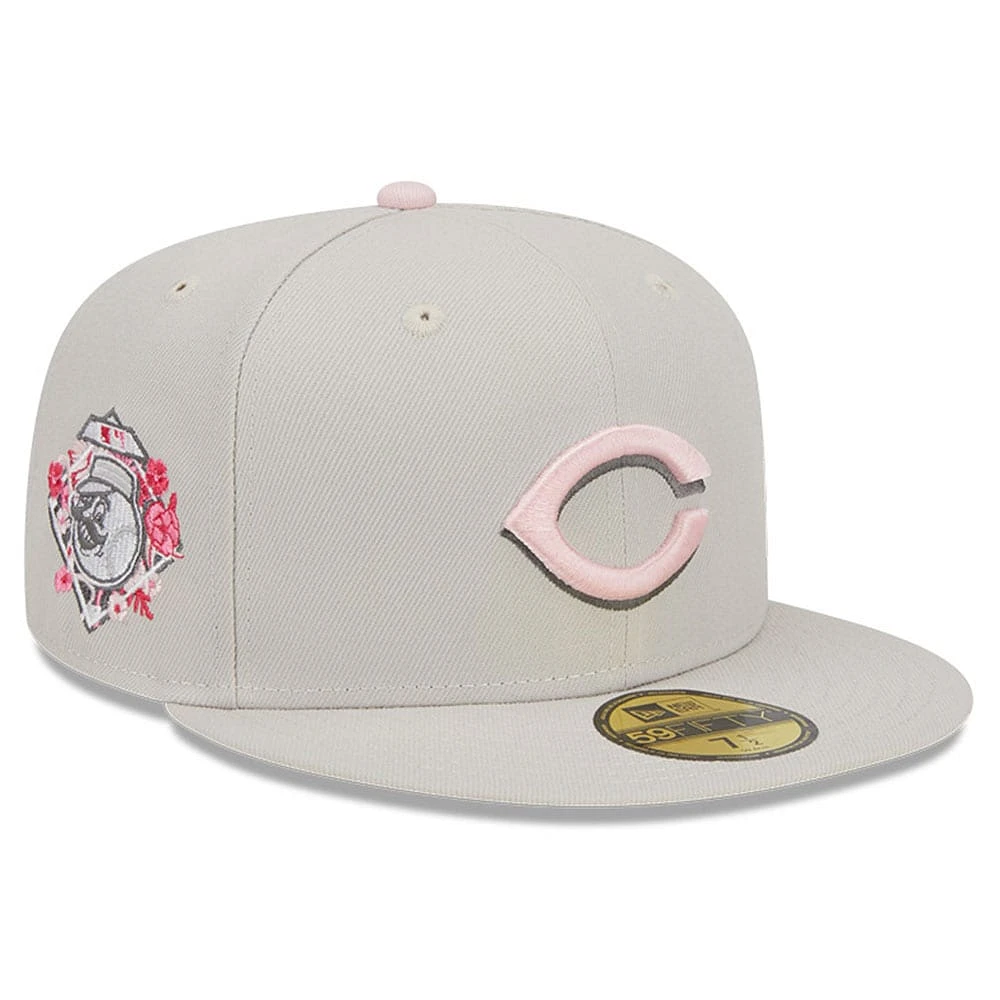 Casquette ajustée 59FIFTY pour homme New Era Kaki Cincinnati Reds 2023 Mother's Day On-Field