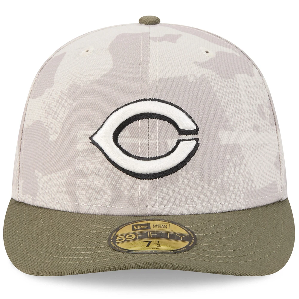 Casquette ajustée 59FIFTY pour homme, beige clair/olive, Cincinnati Reds 2025 Armed Forces Day, New Era