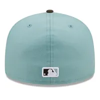 Men's New Era Light Blue/Brown Cincinnati Reds  1990 World Series Beach Kiss 59FIFTY Fitted Hat