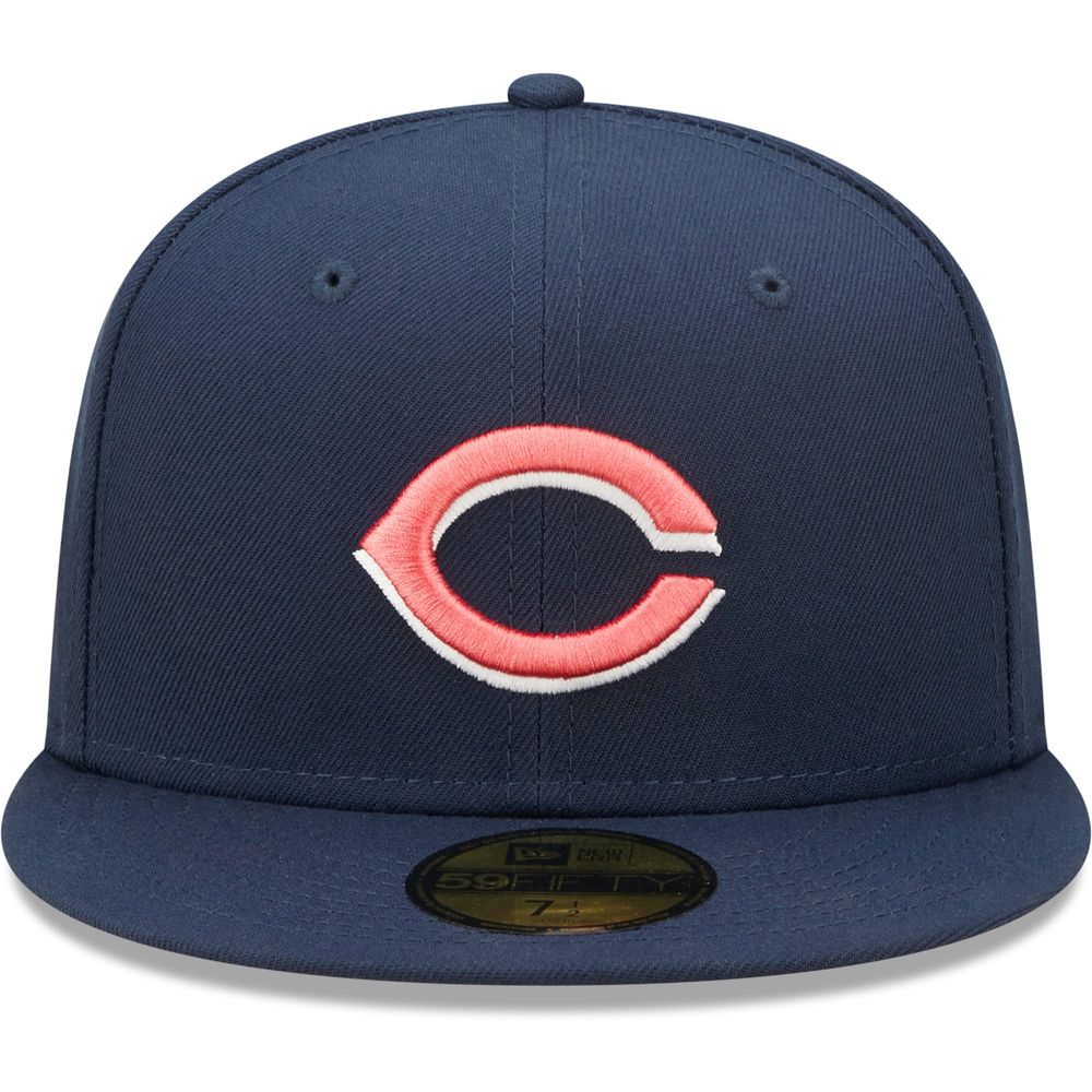 Men's New Era Light blue/navy Chicago Cubs Green Undervisor 59FIFTY Fitted Hat