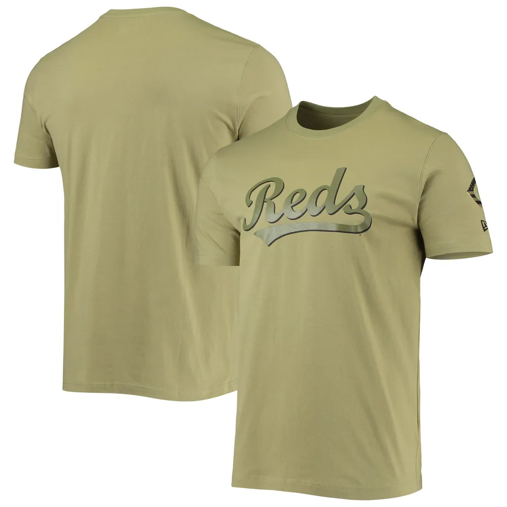 Lids Cincinnati Reds New Era Brushed Armed Forces T-Shirt - Olive