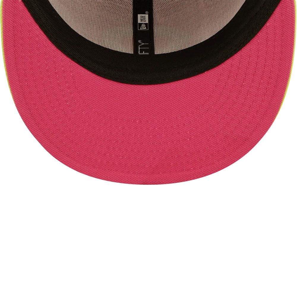 Men's New Era Pink Cincinnati Reds 1990 World Series Champions Beetroot  Cyber 59FIFTY Fitted Hat