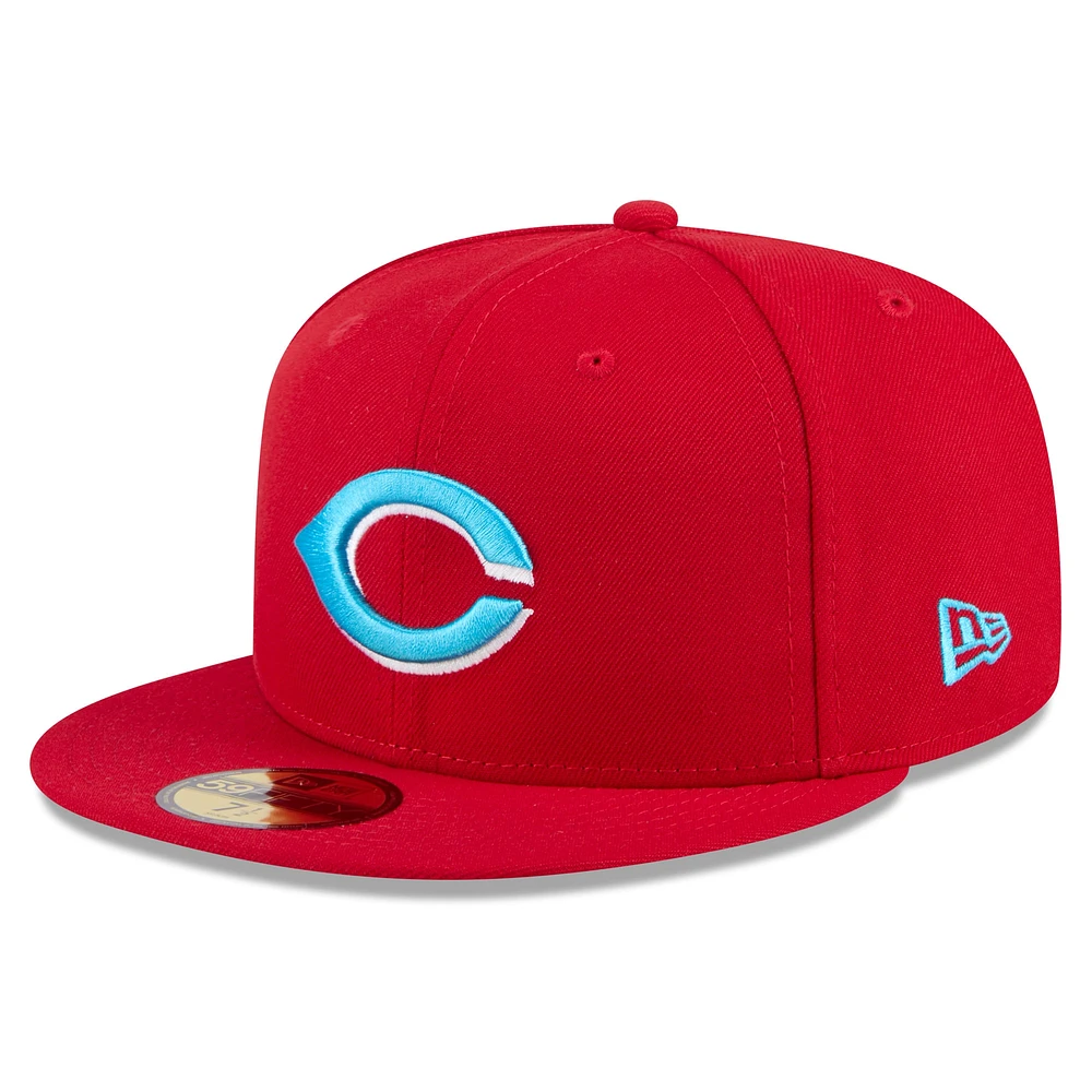 Men's New Era Red Cincinnati Reds 2024 Father's Day 59FIFTY Fitted Hat