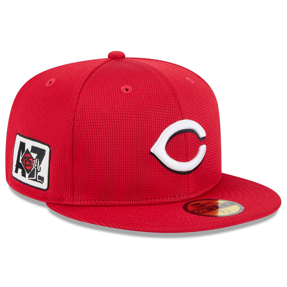 Men's New Era Red Cincinnati Reds 2025 Spring Training 59FIFTY Fitted Hat