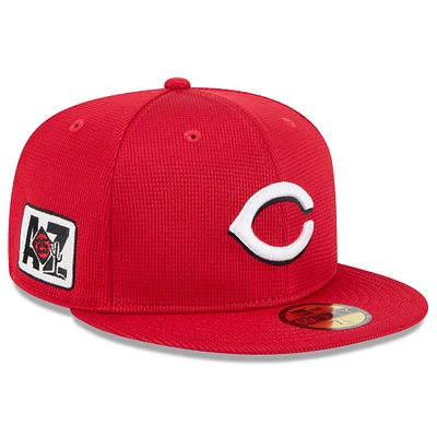 Men's New Era  Red Cincinnati Reds 2025 Spring Training 59FIFTY Fitted Hat