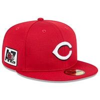 Men's New Era  Red Cincinnati Reds 2025 Spring Training 59FIFTY Fitted Hat