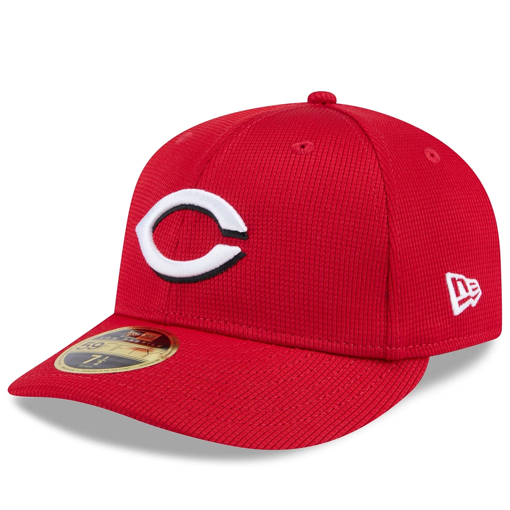 Men's New Era  Red Cincinnati Reds 2025 Spring Training Low Profile 59FIFTY Fitted Hat