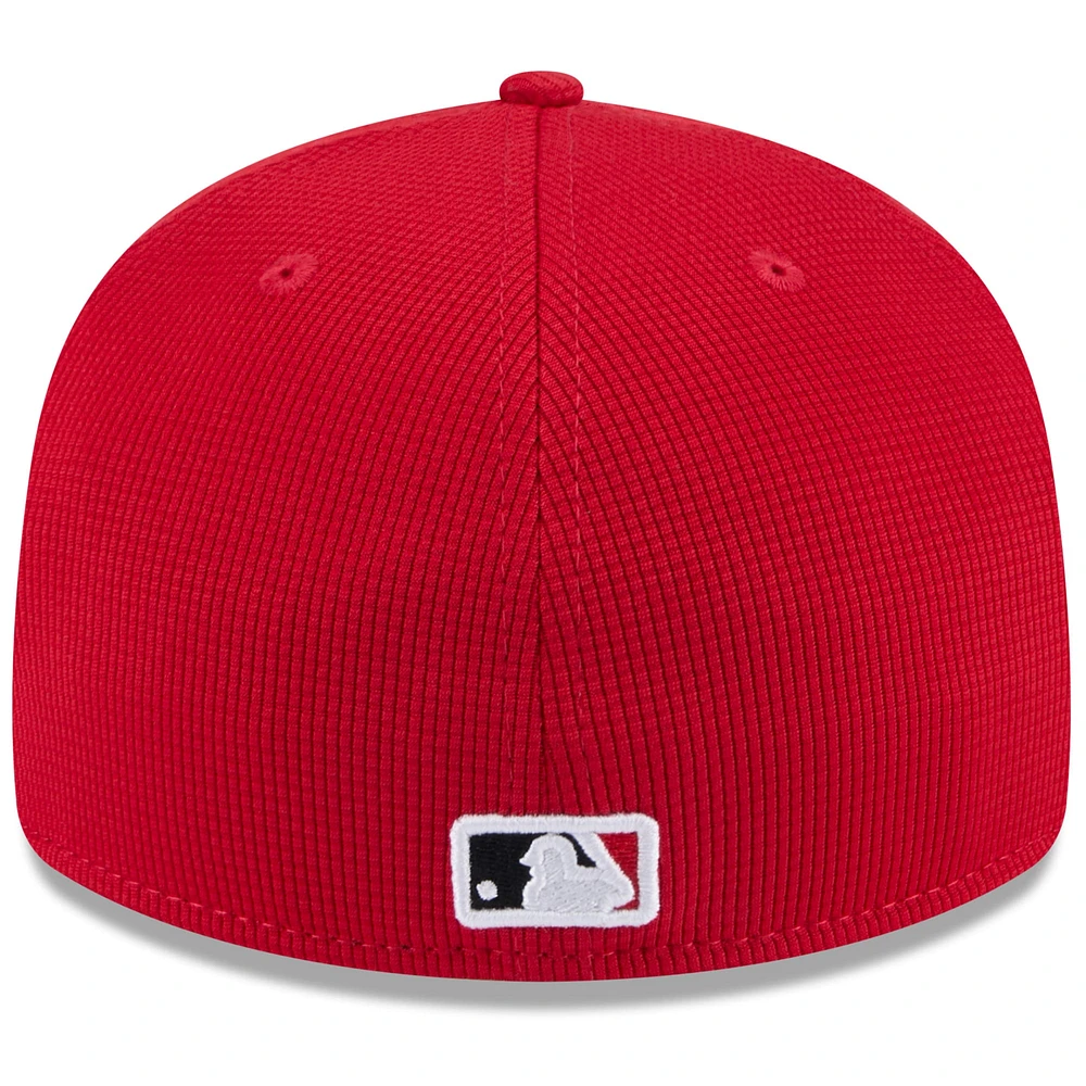 Men's New Era  Red Cincinnati Reds 2025 Spring Training Low Profile 59FIFTY Fitted Hat